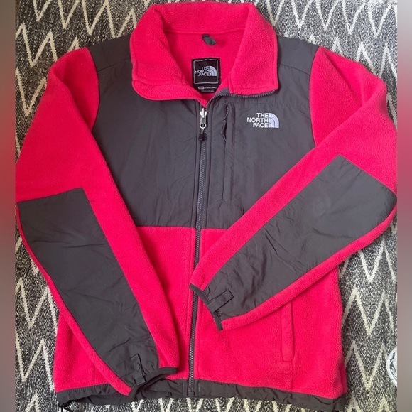 The North Face Jackets & Blazers - The North Face Denali Fleece Zip Up Jacket Gray and Pink size Small